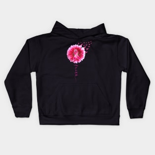 Breast cancer Awareness Sunflower Lover Pink Ribbon Womens Kids Hoodie